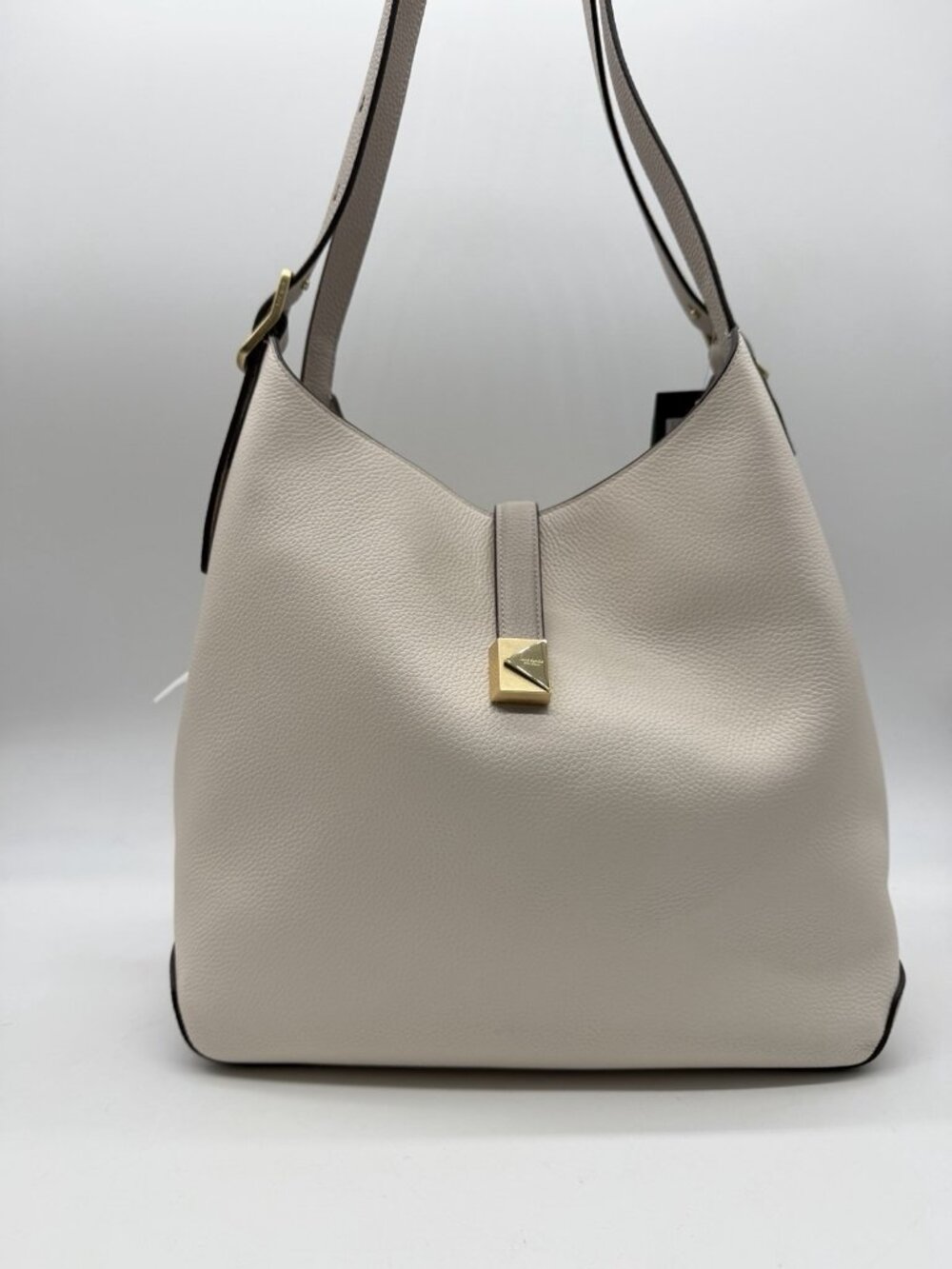 KATE SPADE NY Deco pebbled leather colorblock medium shoulder bag - Cashew milk - Picture 6 of 13